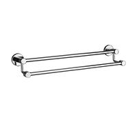 LQX Porte-Serviettes Murale de Rails D'Essuie-Mains, Barre de Serviette À Double Serviette En Acier Inoxydable Route Rails D'Essuie-Mains Murale/60Cm