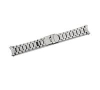 LQXHZ 18mm 20mm 22mm 24mm Bracelet de montre en acier inoxydable noir argenté Bracelet de montre papillon à interface incurvée(Silver-Curve,20mm)