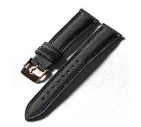LQXHZ Bandeau En Tissu Oxford Fait Main Avec Bracelet En Cuir De Vache, Chaîne De Montre For Homme De Style Rétro À Dégagement Rapide 18 19 20 22 Mm(B rose gold Buckle,18mm)