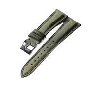 LQXHZ Bandeau En Tissu Oxford Fait Main Avec Bracelet En Cuir De Vache, Chaîne De Montre For Homme De Style Rétro À Dégagement Rapide 18 19 20 22 Mm(C Silver Buckle,19mm)