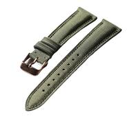 LQXHZ Bandeau En Tissu Oxford Fait Main Avec Bracelet En Cuir De Vache, Chaîne De Montre For Homme De Style Rétro À Dégagement Rapide 18 19 20 22 Mm(C rose gold Buckle,22mm)