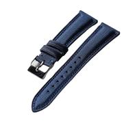 LQXHZ Bandeau En Tissu Oxford Fait Main Avec Bracelet En Cuir De Vache, Chaîne De Montre For Homme De Style Rétro À Dégagement Rapide 18 19 20 22 Mm(E Silver Buckle,18mm)
