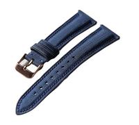 LQXHZ Bandeau En Tissu Oxford Fait Main Avec Bracelet En Cuir De Vache, Chaîne De Montre For Homme De Style Rétro À Dégagement Rapide 18 19 20 22 Mm(E rose gold Buckle,20mm)