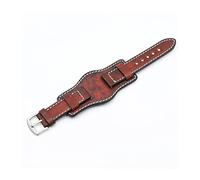 LQXHZ Bracelet à manchette en cuir de 20 mm à la main rétro 22mm 22mm Bracelet bracelet jaune bleu noir bleu vert(Red,24mm)