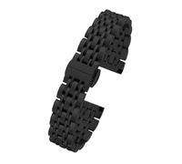 LQXHZ Bracelet De Montre 12 Mm, 14 Mm, 16 Mm, 18 Mm, Compatible Avec La Chaîne De Montre Fossil, Bracelet En Acier Inoxydable, Argent, Or Rose(Black,12mm)