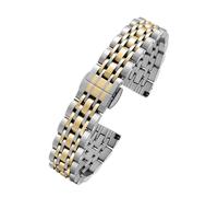 LQXHZ Bracelet De Montre 12 Mm, 14 Mm, 16 Mm, 18 Mm, Compatible Avec La Chaîne De Montre Fossil, Bracelet En Acier Inoxydable, Argent, Or Rose(Silver Golden,18mm)