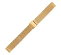 LQXHZ Bracelet De Montre À Dégagement Rapide 16 Mm, 18 Mm, 20 Mm, 22 Mm, Bracelet De Rechange En Acier Inoxydable, Double Fermoir En Maille(Rose Gold,18mm)