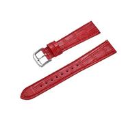 LQXHZ Bracelet De Montre Classique En Cuir De Bambou À Dégagement Rapide For Hommes Et Femmes, 16 Mm, 18 Mm, 19 Mm, 20 Mm, 21 Mm, 22 Mm(Red,22mm)
