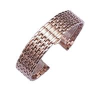 LQXHZ Bracelet De Montre En Acier Inoxydable Massif Avec Boucle Papillon, Disponible 14, 18 Et 20 Mm(Rose,22mm)