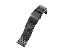 LQXHZ Bracelet De Montre En Acier Inoxydable Massif Compatible Avec Diesel Dz7256 Dz7291 Dz7257 For Homme, 22, 24, 26 Et 28 Mm(7-Beads-Black,24mm)