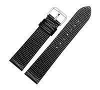 LQXHZ Bracelet De Montre En Cuir 12 Mm, 14 Mm, 16 Mm, 18 Mm, 20 Mm, Noir, Blanc, Rouge, Marron, For Hommes Et Femmes(Black-silver,22mm)