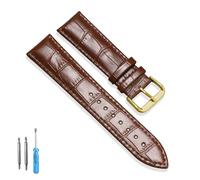 LQXHZ Bracelet De Montre En Cuir 16 Mm, 18 Mm, 20 Mm, 22 Mm, 24 Mm, For Femmes Et Hommes, Accessoires, Boucle Solide, Noir Et Marron(Brown-G,24mm)