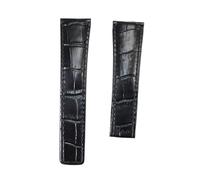 LQXHZ Bracelet De Montre En Cuir De Vache 22 Mm/24 Mm, Compatible Avec Les Modèles TAG Heuer Aquaracer, Carrera, Monaco F1, Accessoires(White Black,WITH SILVER BUCKLE_22MM)