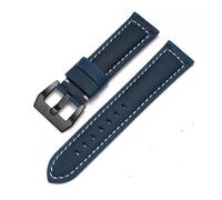 LQXHZ Bracelet De Montre En Cuir De Vachette Véritable For Homme, Compatible Avec Les Modèles Panerai PAM111/441/312 Crazy Horse, 20, 22, 24 Et 26 Mm(Blue Black,24mm)