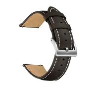 LQXHZ Bracelet De Montre En Cuir Véritable 14 Mm, 16, 18, 20, 22, For Femmes Et Hommes, Vachette, Accessoires For Montres Connectées(Deep Coffee,14mm)