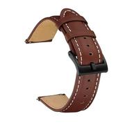 LQXHZ Bracelet De Montre En Cuir Véritable 14 Mm, 16, 18, 20, 22, For Femmes Et Hommes, Vachette, Accessoires For Montres Connectées(Red Brown,14mm)