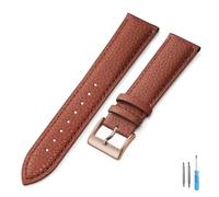 LQXHZ Bracelet De Montre En Cuir Véritable 14 Mm, 16 Mm, 18 Mm, 20 Mm, 22 Mm, 24 Mm, For Homme Et Femme(LightBrown-RG,16mm)