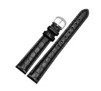 LQXHZ Bracelet De Montre En Cuir Véritable Crocodile For Femme, Petite Taille, 12 Mm, 13 Mm, 14 Mm, 15 Mm, 16 Mm(Black,14mm gold buckle)