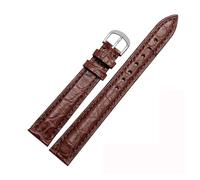 LQXHZ Bracelet De Montre En Cuir Véritable Crocodile For Femme, Petite Taille, 12 Mm, 13 Mm, 14 Mm, 15 Mm, 16 Mm(Brown,14mm rosegold buckle)