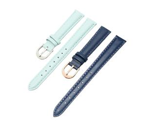 LQXHZ Bracelet De Montre En Cuir Véritable For Femme, Uni, Bleu, Rose, Gris, 14, 16, 18, 20 Mm(Gary rosegold,20mm)