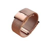 LQXHZ Bracelet de montre en maille d'acier inoxydable for femme, 18 mm/20 mm/22 mm/24 mm(Rose Gold,22mm)