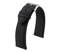 LQXHZ Bracelet De Montre En Toile De Voile Imperméable 18 19 20 21 22 24 Mm À Dégagement Rapide, Bracelet Sport En Nylon(Black,20mm)