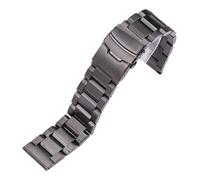 LQXHZ Bracelet De Montre For Femme En Acier Inoxydable Brossé, 18, 20, 22, 24 Mm, Avec Fermoir Déployant À Double Pression(Black,24mm)