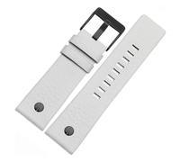 LQXHZ Bracelet De Montre Tendance En Cuir De Vache Avec Rivet, Compatible Avec Les Modèles Diesel DZ7313, DZ7333, 7322, 7257, 4318, 7348, 7334(White black buckle,24mm)