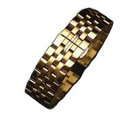 LQXHZ Bracelet en acier inoxydable 14mm 16mm 18mm 19mm 20mm 20mm 21mm Boucle de papillon Hommes Femmes BRACELET BRACELET ACCESSOIRES(Gold,20mm)