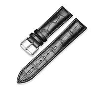 LQXHZ Bracelet En Cuir De Veau Véritable, Motif Flammé, Accessoires De Montre, 10-24 Mm(Black,13mm)