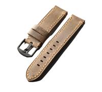 LQXHZ Bracelet En Cuir Haut De Gamme Fait Main, 20 21 22 23 24 26 Mm Plié Sans Intercalaire, Style Robuste Et Épais For Homme, Marron(D Brack buckle,24mm)