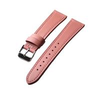 LQXHZ Bracelet En Cuir Souple Bleu Glacier Rose Fait Main, 18, 19, 20, 21 Mm, À Dégagement Rapide, For Hommes Et Femmes(B sliver buckle,19mm)