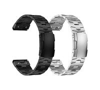 LQXHZ Bracelet En Titane Métallique Compatible Avec Garmin Forerunner 945/Fenix 7X Quickfit Bracelet Remplaçable 22 26MM Accessoires Bracelet Noir/Argent, For Forerunner 745