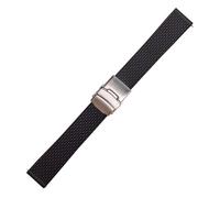 LQXHZ Bracelets De Montre 18 Mm, 20 Mm, 22 Mm, 24 Mm, En Silicone Souple, Avec Fermoir De Sécurité, Étanches, For Le Sport, Accessoires(Black,24mm)