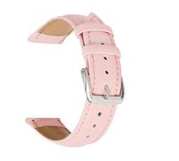 LQXHZ Bracelets de montre en cuir véritable 14 mm, 16 mm, 18 mm, 20 mm, 22 mm, vert, rose, blanc(Pink,14mm)