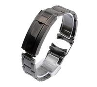 LQXHZ Montre Bracelet Compatible With Rolex Daytona Water Ghost Submariner Accessoires Accessoires Bande Chaîne 20mm 21mm Sangle de montre en acier inoxydable solide(Black,21mm No Logo)