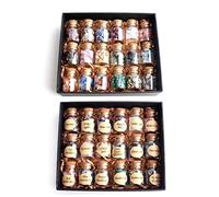 LQYXGS Décoration d'intérieur en Pierre de Cristal 18pcs Un Ensemble de Cristal Naturel Gravier Souhaitant des Bouteilles Minéraux Spécimen Mini Stone Reiki Cadeau W/Boîte(F 18pcs Polished)