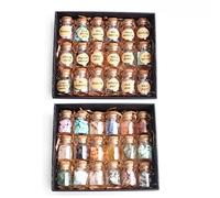 LQYXGS Décoration d'intérieur en Pierre de Cristal 18pcs Un Ensemble de Cristal Naturel Gravier Souhaitant des Bouteilles Minéraux Spécimen Mini Stone Reiki Cadeau W/Boîte(J 18pcs Rough)
