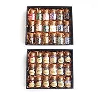 LQYXGS Décoration d'intérieur en Pierre de Cristal 18pcs Un Ensemble de Cristal Naturel Gravier Souhaitant des Bouteilles Minéraux Spécimen Mini Stone Reiki Cadeau W/Boîte(E 18pcs Polished)