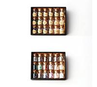 LQYXGS Décoration d'intérieur en Pierre de Cristal 18pcs Un Ensemble de Cristal Naturel Gravier Souhaitant des Bouteilles Minéraux Spécimen Mini Stone Reiki Cadeau W/Boîte(D 18pcs Rough)