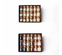 LQYXGS Décoration d'intérieur en Pierre de Cristal 18pcs Un Ensemble de Cristal Naturel Gravier Souhaitant des Bouteilles Minéraux Spécimen Mini Stone Reiki Cadeau W/Boîte(B 18pcs Polished)