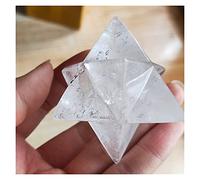 LQYXGS Décoration d'intérieur en Pierre de Cristal 5cm Naturel Clear Crystal Merkabah Pendulum Cristal Stones Merkaba Stars Pendentif Bijoux Collier Energie Minéraux