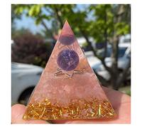 LQYXGS Décoration d'intérieur en Pierre de Cristal 60mm ORGONITE Pyramid Perles de Cristal Violet Naturel Guérisseur Reiki Chakra Générateur Obsidian Energie(C1)