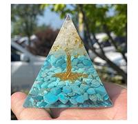 LQYXGS Décoration d'intérieur en Pierre de Cristal 60mm ORGONITE Pyramid Perles de Cristal Violet Naturel Guérisseur Reiki Chakra Générateur Obsidian Energie(C5)