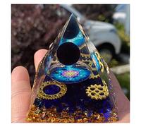 LQYXGS Décoration d'intérieur en Pierre de Cristal 60mm ORGONITE Pyramid Perles de Cristal Violet Naturel Guérisseur Reiki Chakra Générateur Obsidian Energie(A8)