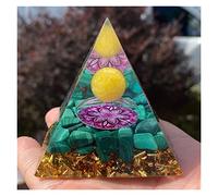 LQYXGS Décoration d'intérieur en Pierre de Cristal 60mm ORGONITE Pyramid Perles de Cristal Violet Naturel Guérisseur Reiki Chakra Générateur Obsidian Energie(C4)