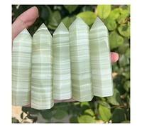 LQYXGS Décoration d'intérieur en Pierre de Cristal Baguette de Colonne tétraédrique en Cristal Calcite Point Quartz Naturel Couleur Claire décor à la Maison(5pcs)