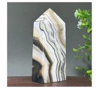 LQYXGS Décoration d'intérieur en Pierre de Cristal Baguette décorative en Calcite à Rayures de Quartz Naturel(157g 87mm)