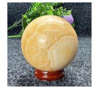 LQYXGS Décoration d'intérieur en Pierre de Cristal Boule de Calcite Jaune Naturelle en Quartz, Boule Cristal Orange for la décoration intérieure