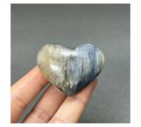 LQYXGS Décoration d'intérieur en Pierre de Cristal Décoration intérieure en Forme de cœur de Palmier en kyanite Bleue Naturelle(52g)